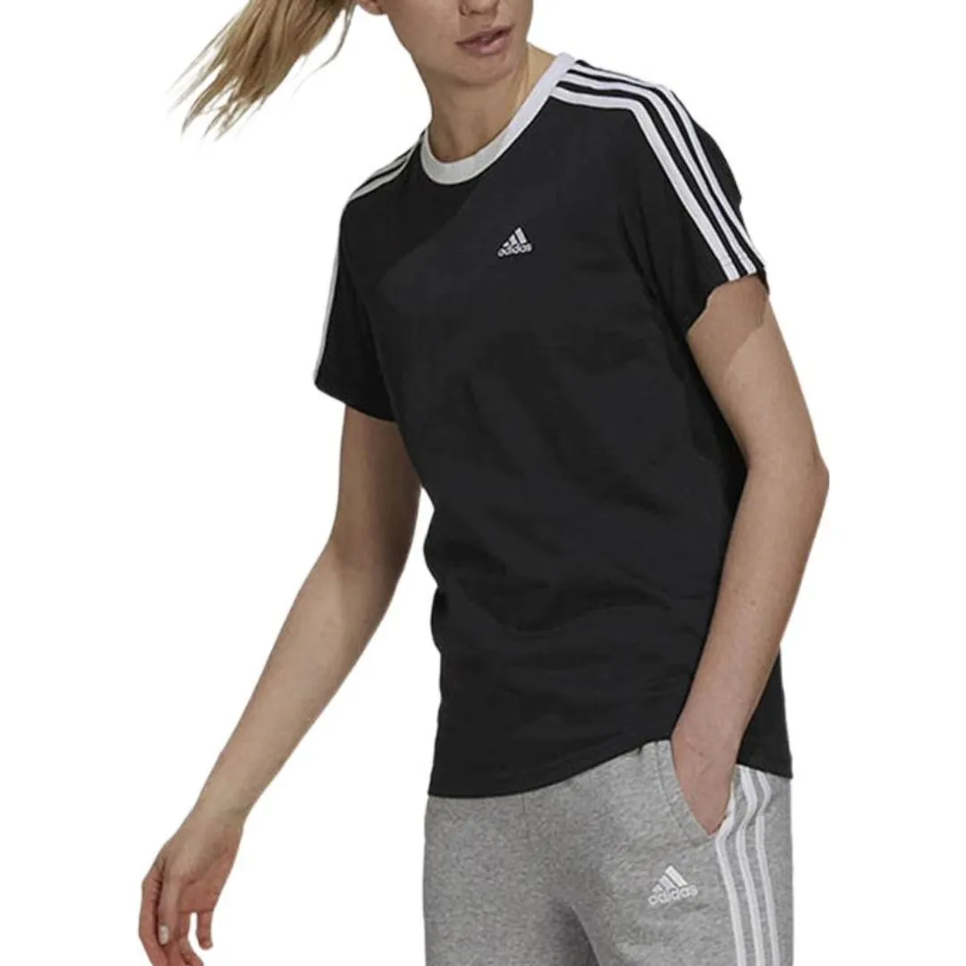 (WMNS) adidas Essentials 3-Stripes T-Shirt 'Black' GS1379 sold by KicksCrew product image thumbnail 3