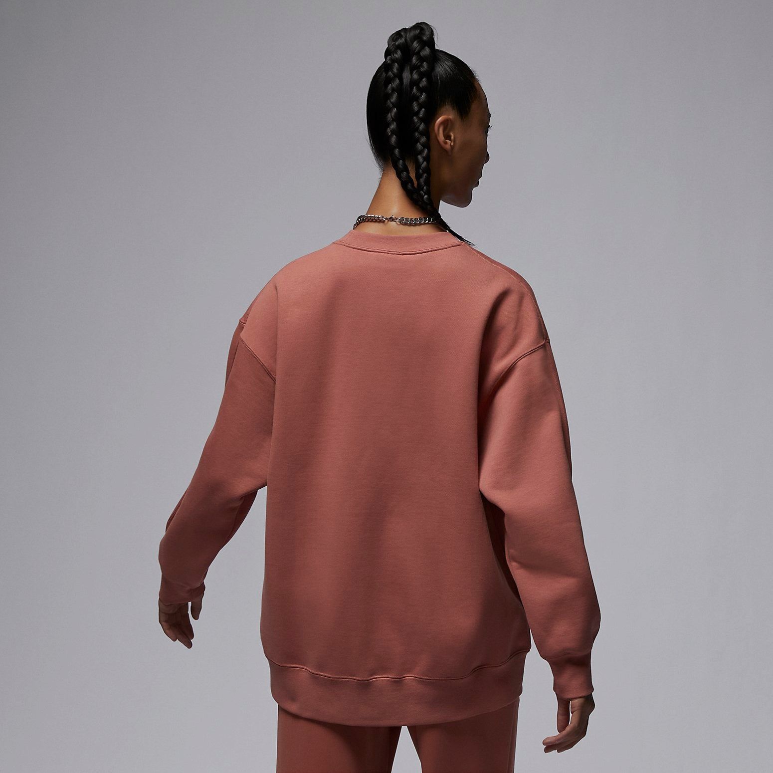 (WMNS) Air Jordan Flight Fleece Crew-neck Sweatshirt 'Sky J Orange' FB5117-810 sold by KicksCrew product image thumbnail 3