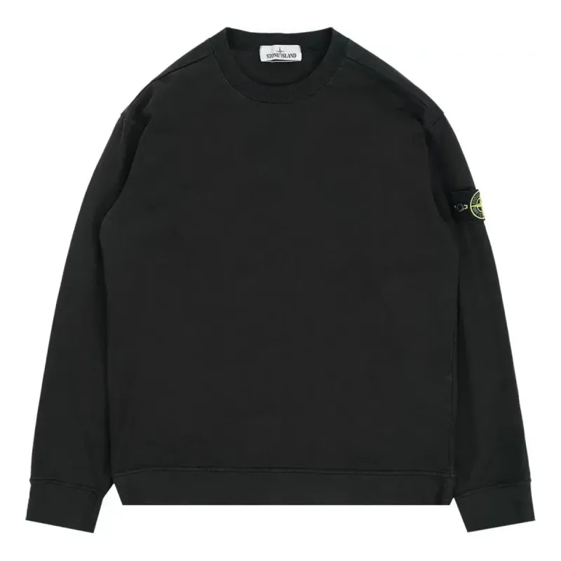 STONE ISLAND Logo Patch Long-Sleeve T-shirt 'Black' 761563750-V0029 sold by KicksCrew