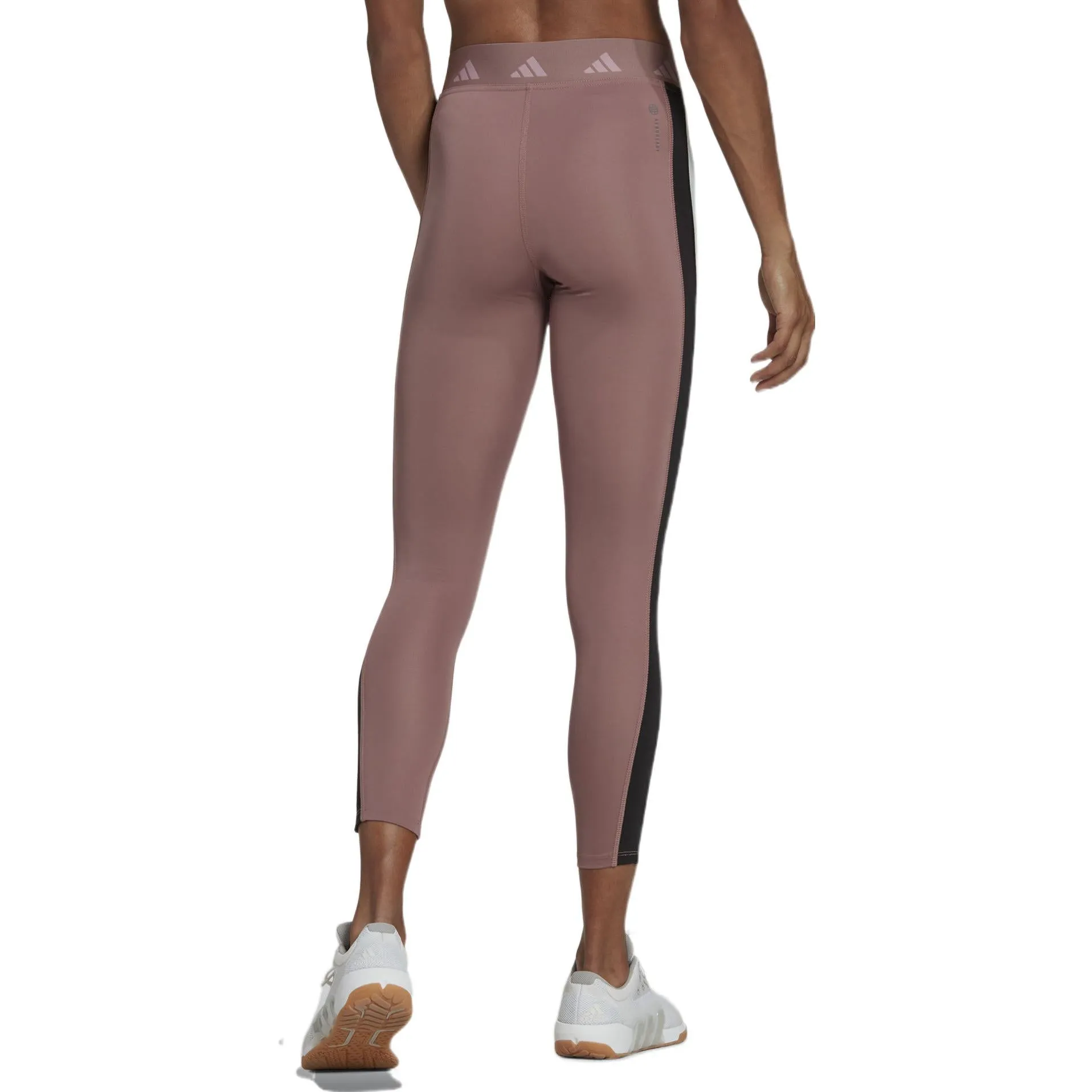 (WMNS) adidas Hyperglam Training Techfit 7/8 Leggings Asia Sizing 'Purple White Black' HZ6954 sold by KicksCrew product image thumbnail 3