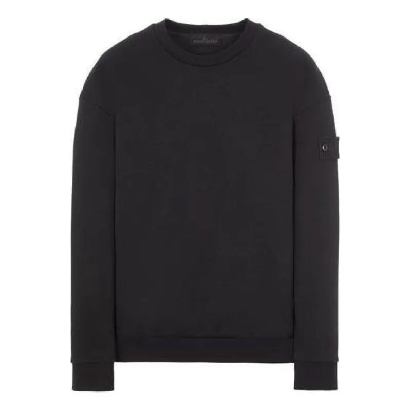 STONE ISLAND Ghost Crewneck Sweatshirt 'Black' 7715633F3-V0029 sold by KicksCrew