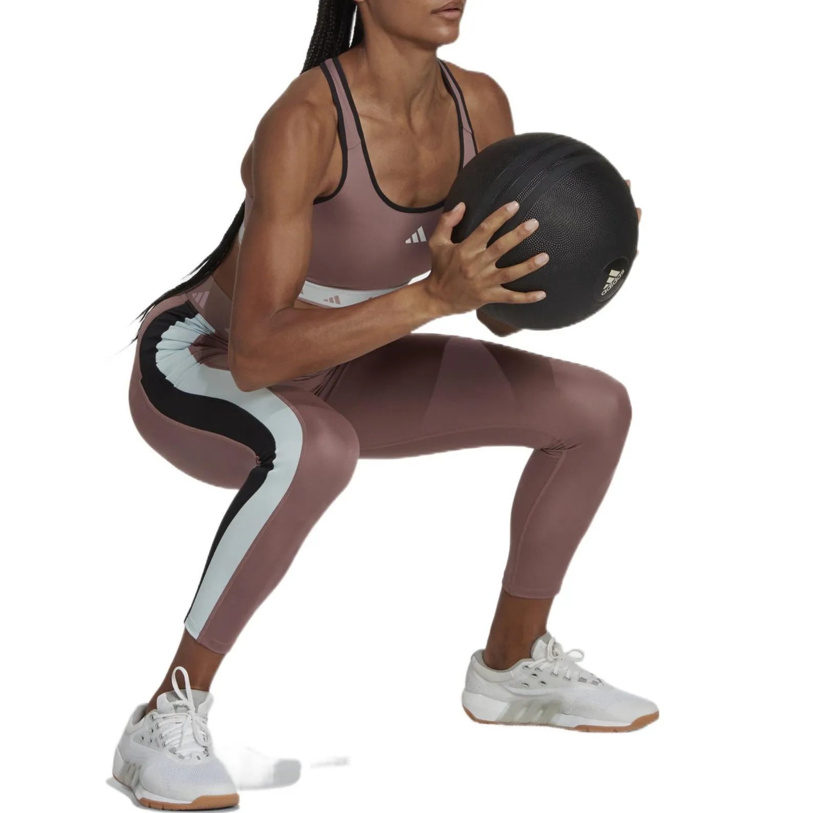 (WMNS) adidas Hyperglam Training Techfit 7/8 Leggings Asia Sizing 'Purple White Black' HZ6954 sold by KicksCrew product image thumbnail 4