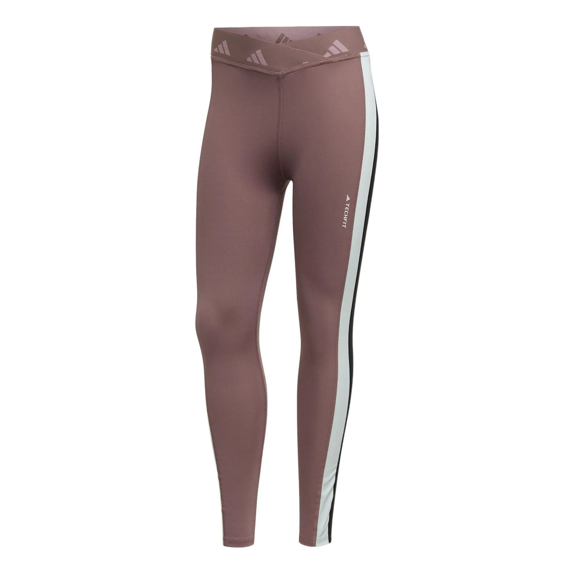 (WMNS) adidas Hyperglam Training Techfit 7/8 Leggings Asia Sizing 'Purple White Black' HZ6954 sold by KicksCrew