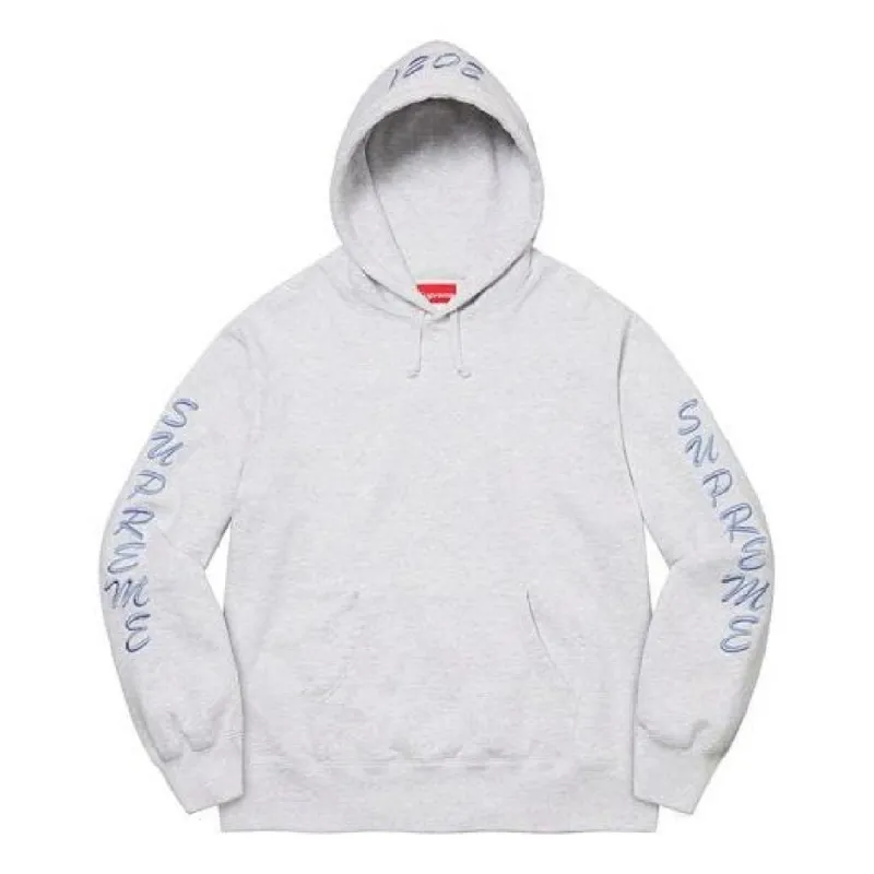Supreme Guardian Hooded Sweatshirt 'White Grey Blue' SUP-FW21-292 sold by KicksCrew