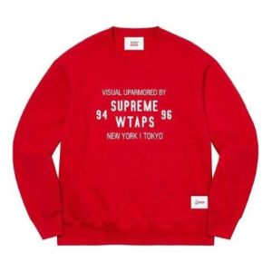 Supreme x WTAPS Crewneck 'Red White' SUP-FW21-339 sold by KicksCrew