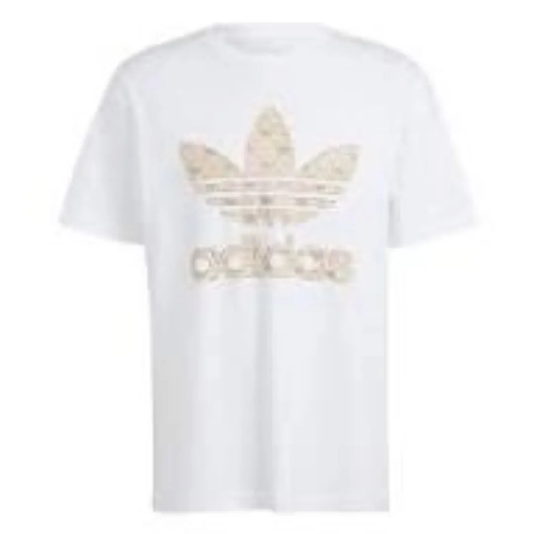 adidas Classic Monogram Graphic T-Shirt 'White Gold' IS0261 sold by KicksCrew
