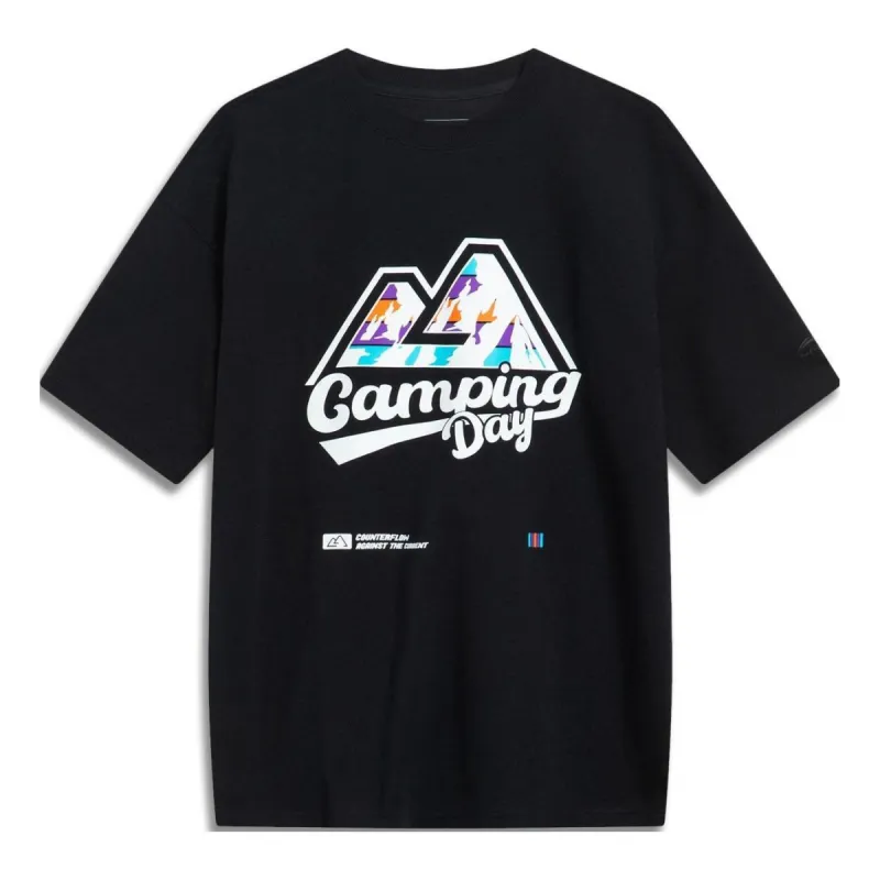 Li-Ning Counterflow Camping Day Graphic T-shirt 'Black' AHST539-3 sold by KicksCrew