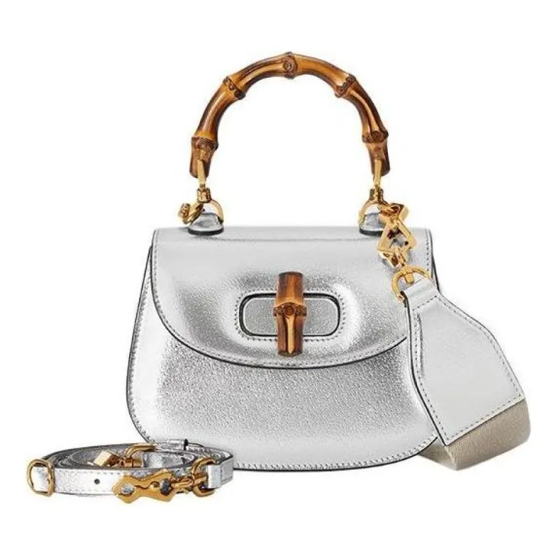 (WMNS) Gucci Bamboo 1947 Mini Bag 'Silver' 760246-1LD0G-8106 sold by KicksCrew