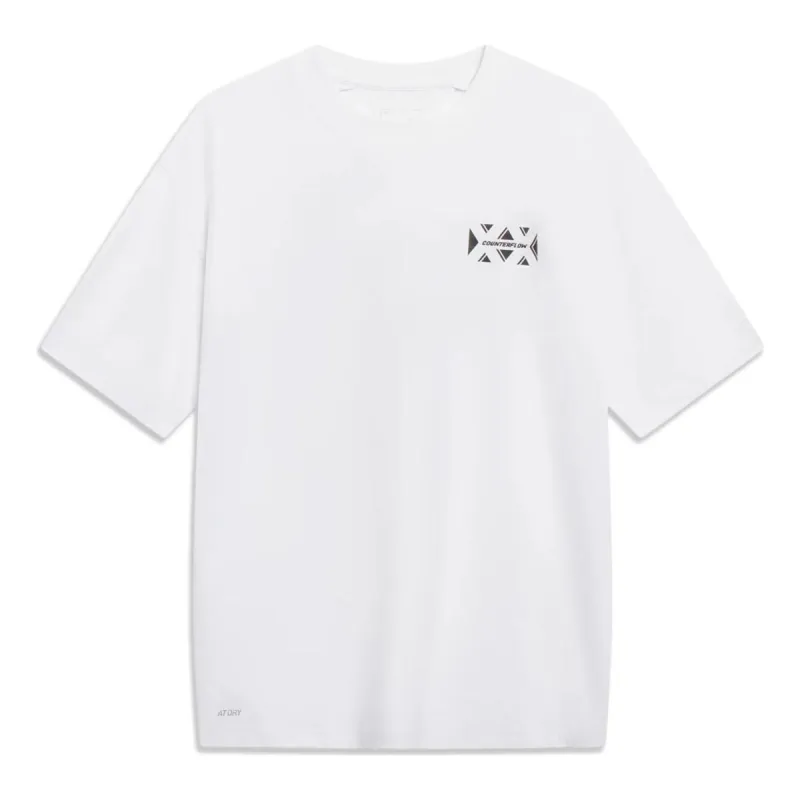 Li-Ning Counterflow Graphic T-shirt 'White' AHST541-1 sold by KicksCrew