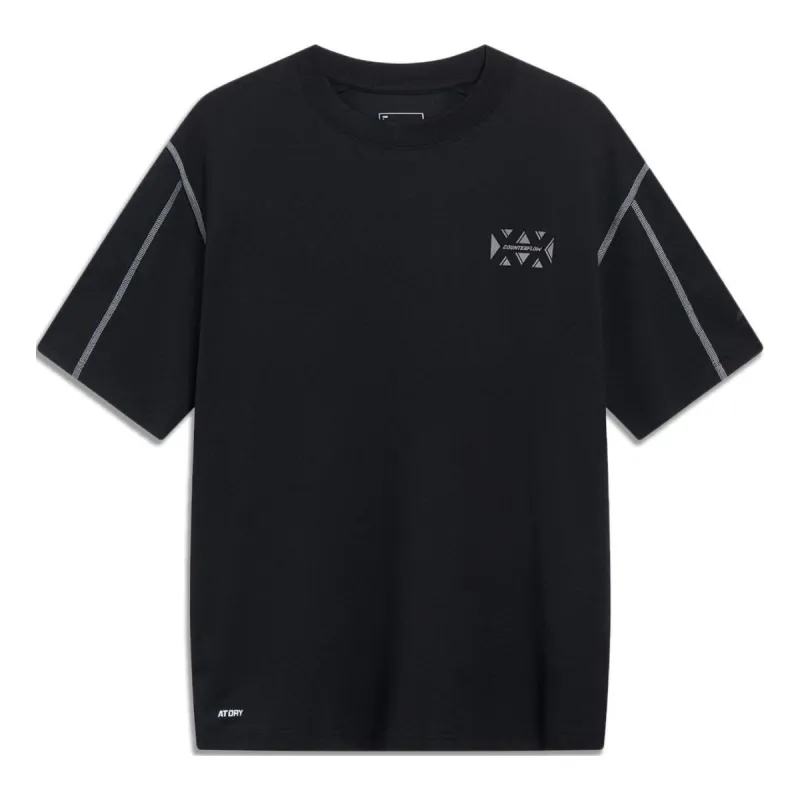 Li-Ning Counterflow Graphic T-shirt 'Black' AHST541-2 sold by KicksCrew