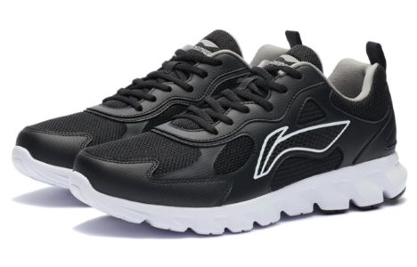 Li-Ning Basic Running Shoes 'Black White' ARSR059-1 sold by KicksCrew