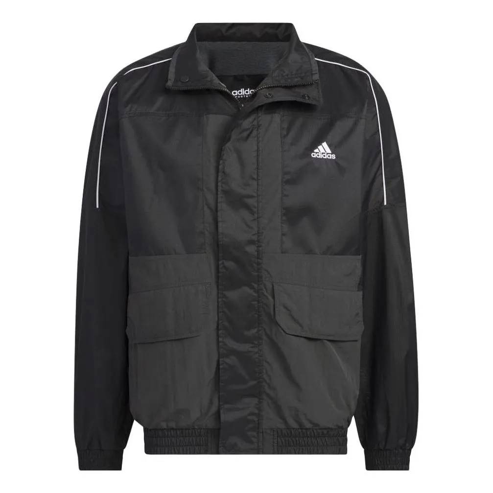 adidas Warding Oversized Fit Woven Full Zip Jacket 'Black' IK7326 sold by KicksCrew