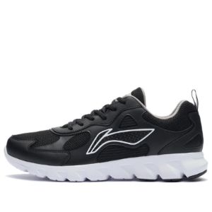 Li-Ning Basic Running Shoes 'Black White' ARSR059-1 sold by KicksCrew