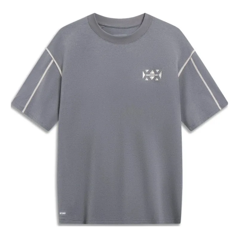 Li-Ning Counterflow Graphic T-shirt 'Smoke Grey' AHST541-5 sold by KicksCrew