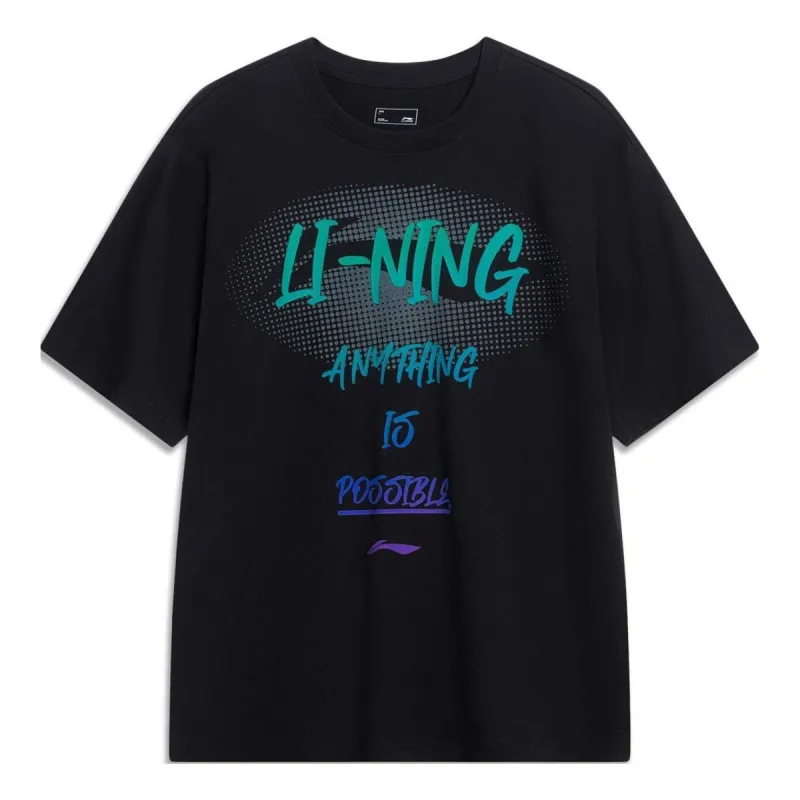 Li-Ning Anything Is Possible Graphic T-shirt 'Black' AHST547-2 sold by KicksCrew