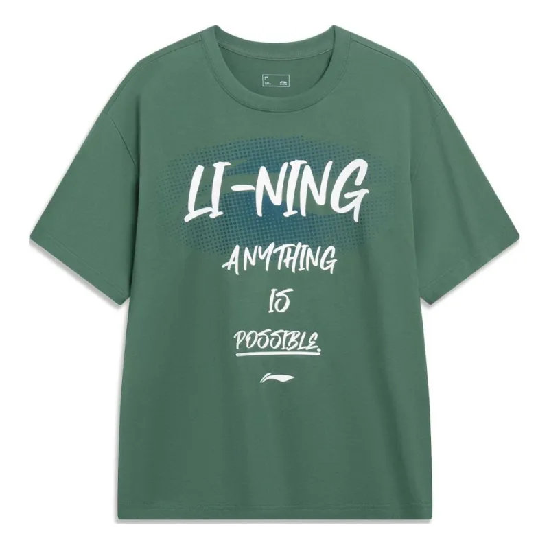 Li-Ning Anything Is Possible Graphic T-shirt 'Green' AHST547-3 sold by KicksCrew