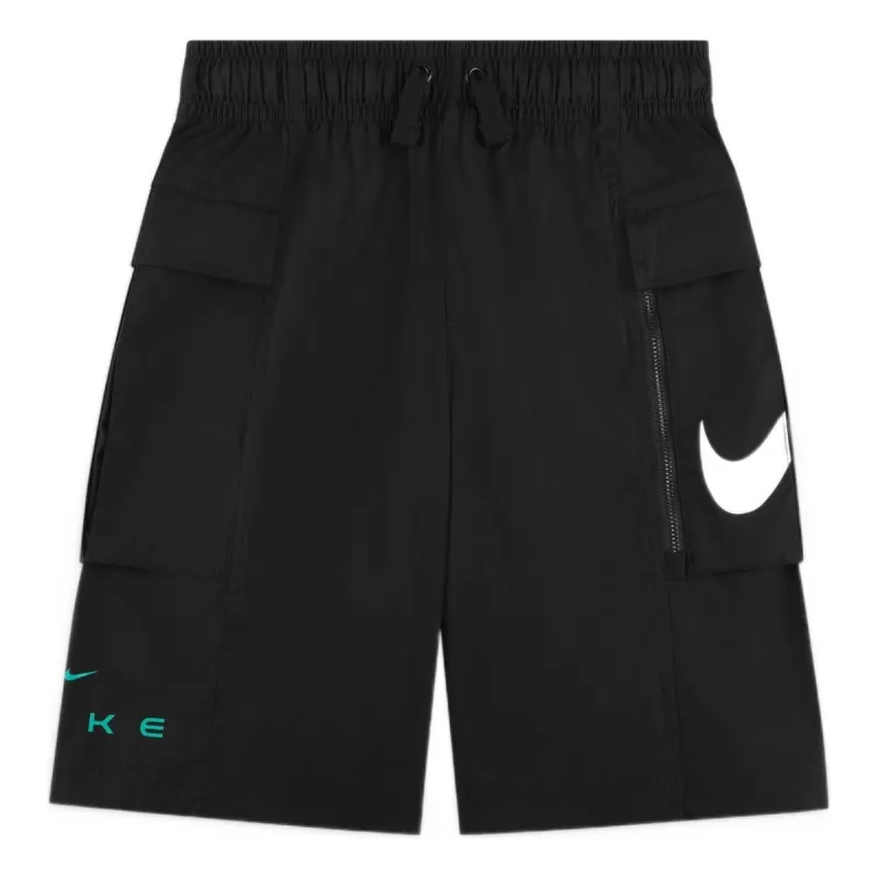 (PS) Nike Printed Elastic Waist Straight Shorts 'Black' DX6298-010 sold by KicksCrew