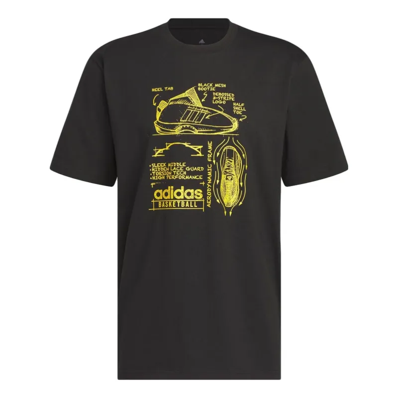 adidas FTW Link 3 T-Shirt 'Black Yellow' IA3265 sold by KicksCrew