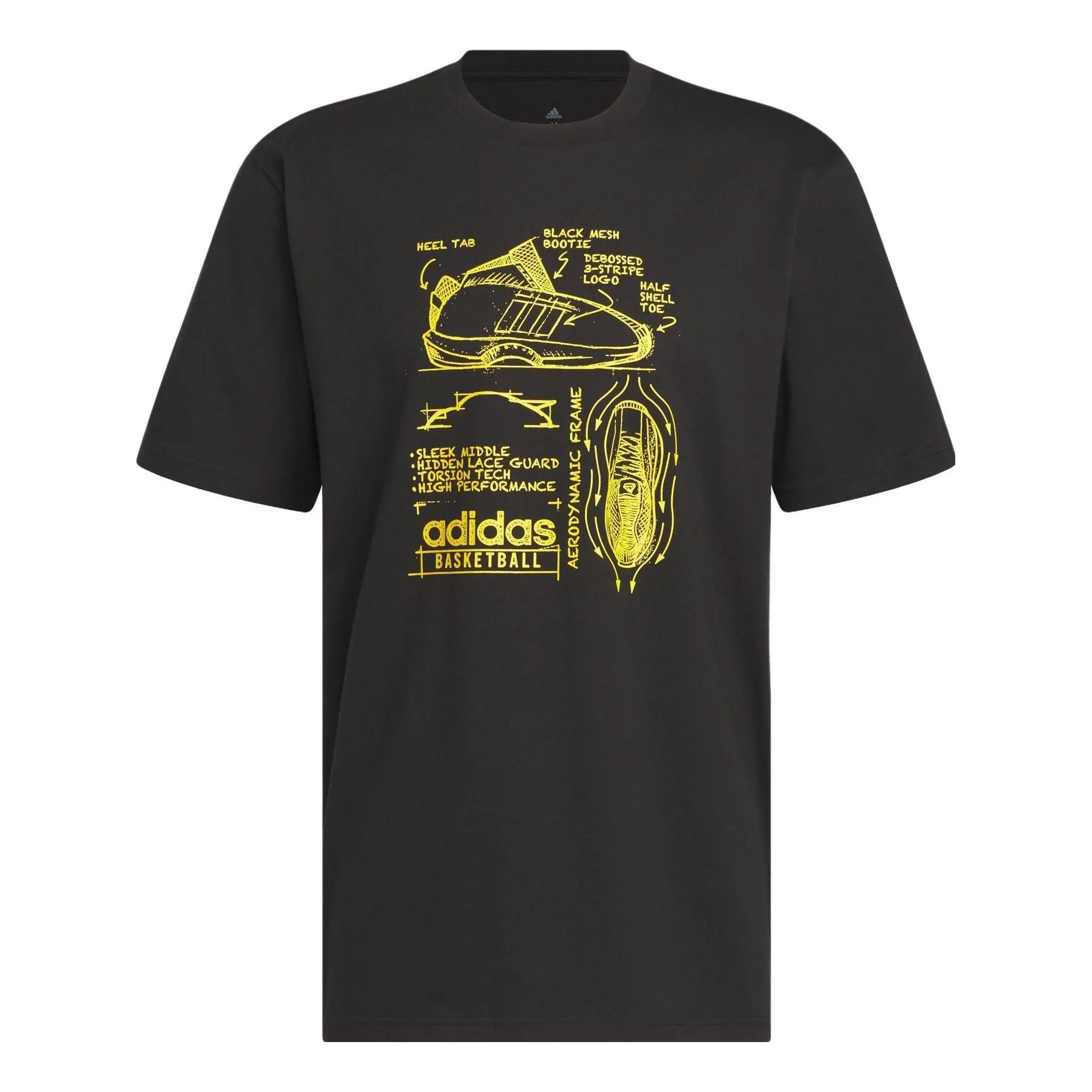adidas FTW Link 3 T-Shirt 'Black Yellow' IA3265 sold by KicksCrew