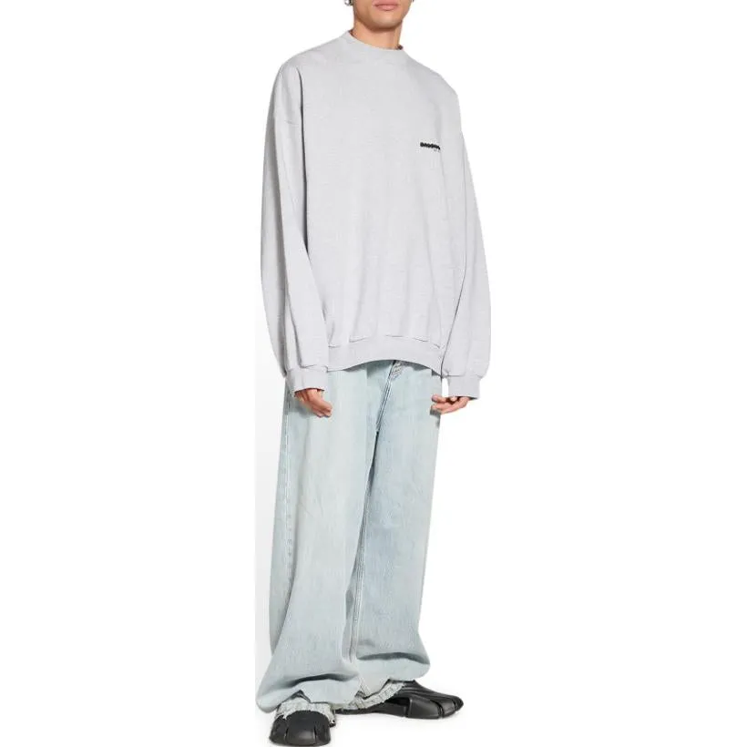 Balenciaga Strike 1917 Crewneck Sweater Oversized 'Light Grey' 699212TMVH21023 sold by KicksCrew product image thumbnail 3