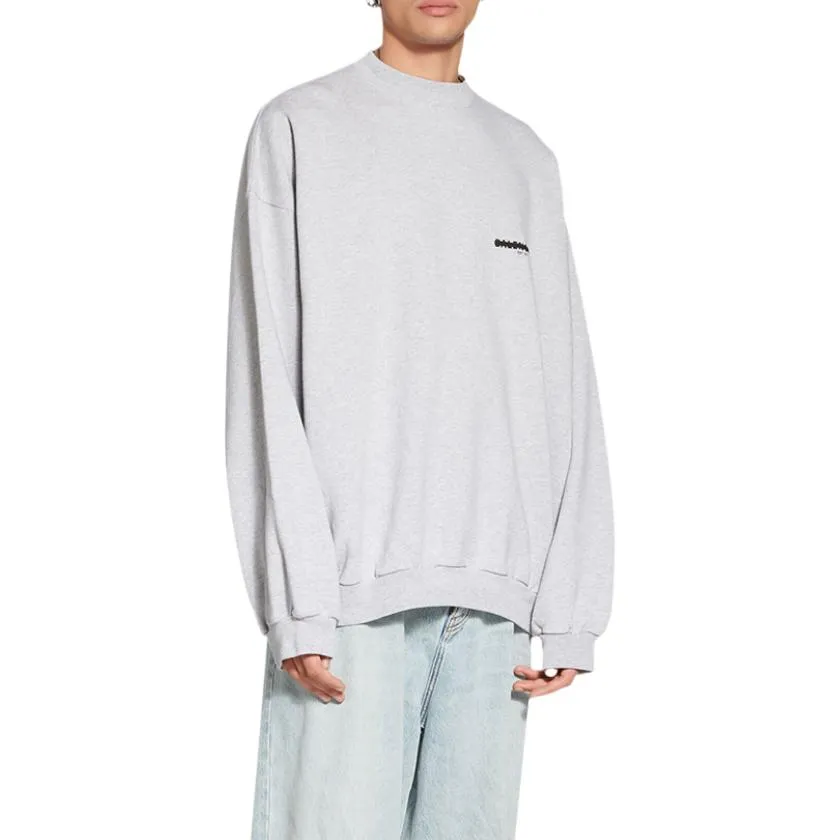 Balenciaga Strike 1917 Crewneck Sweater Oversized 'Light Grey' 699212TMVH21023 sold by KicksCrew product image thumbnail 4