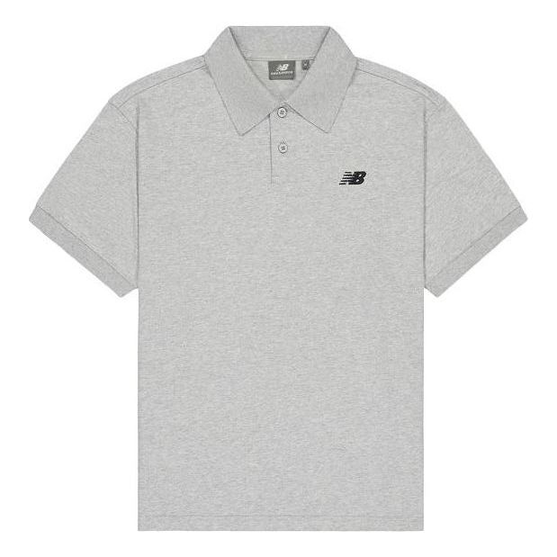 New Balance Cotton Polo Shirt 'Grey' NFE21011-MGR sold by KicksCrew