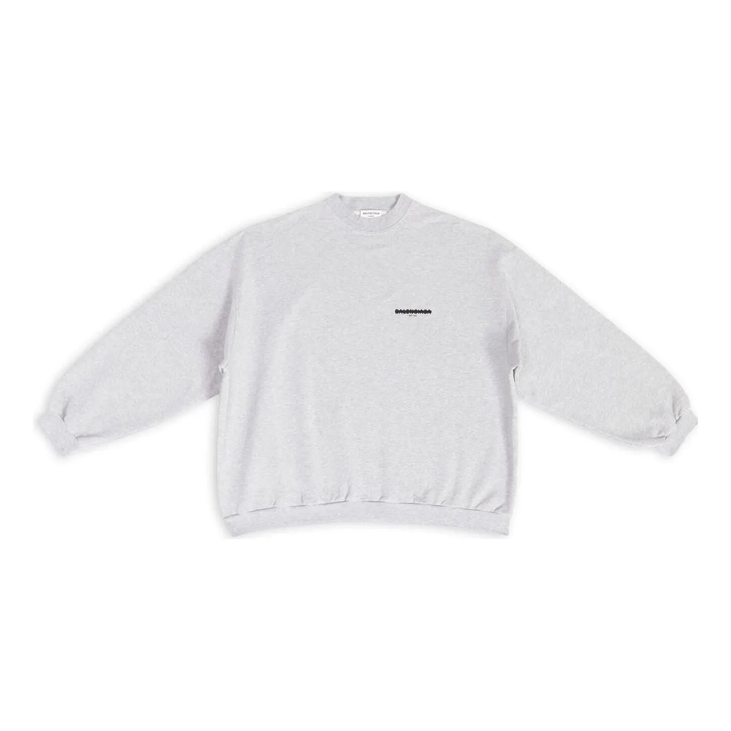 Balenciaga Strike 1917 Crewneck Sweater Oversized 'Light Grey' 699212TMVH21023 sold by KicksCrew