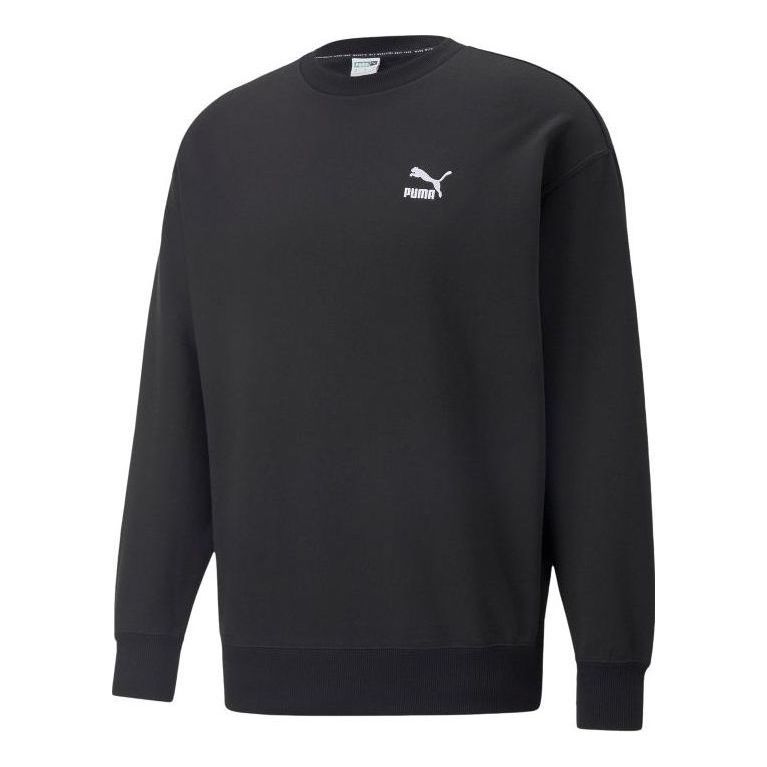 Puma Classics Relaxed Crewneck Sweatshirt 'Black' 537662-01 sold by KicksCrew