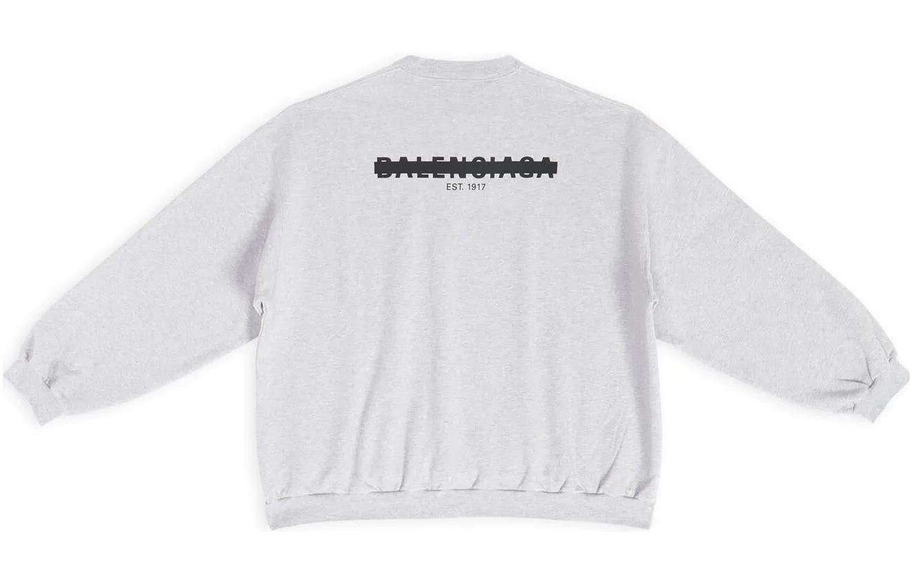Balenciaga Strike 1917 Crewneck Sweater Oversized 'Light Grey' 699212TMVH21023 sold by KicksCrew product image thumbnail 2