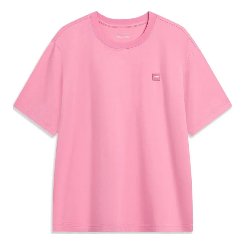 Li-Ning Small Logo T-shirt 'Pink' AHST561-8 sold by KicksCrew