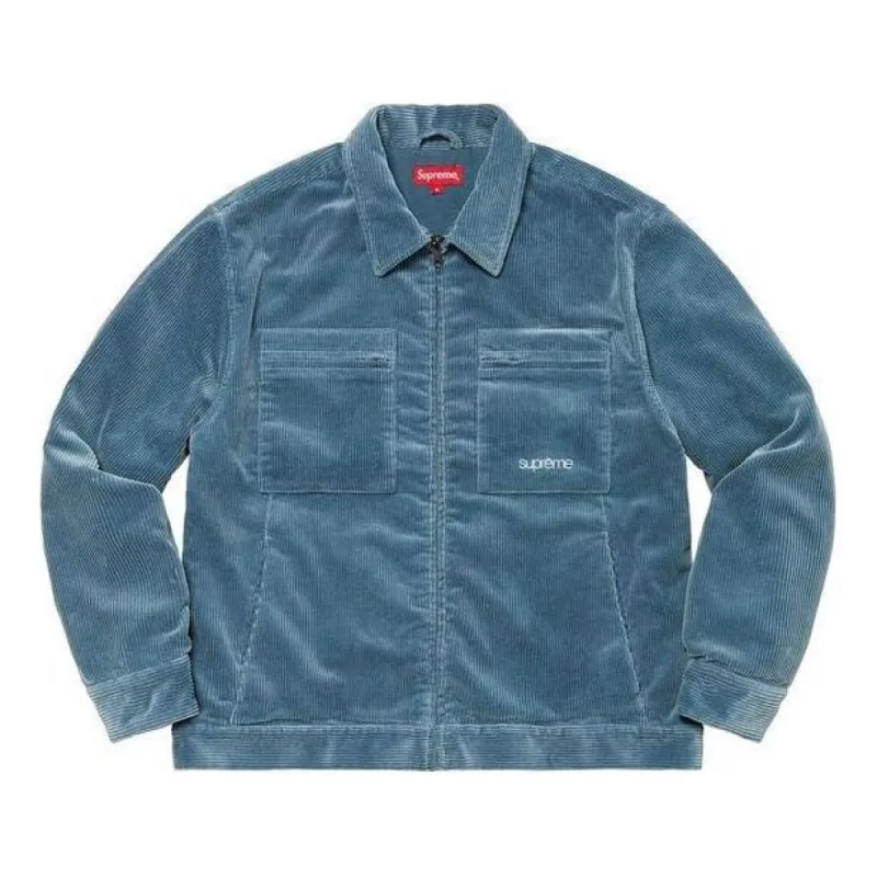 Supreme Corduroy Zip Jacket 'Teal' SUP-FW21-248 sold by KicksCrew