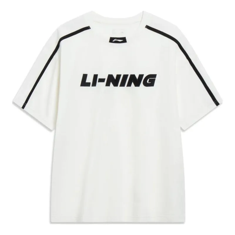Li-Ning Sports Fashion Graphic T-shirt 'White Black' AHST565-1 sold by KicksCrew