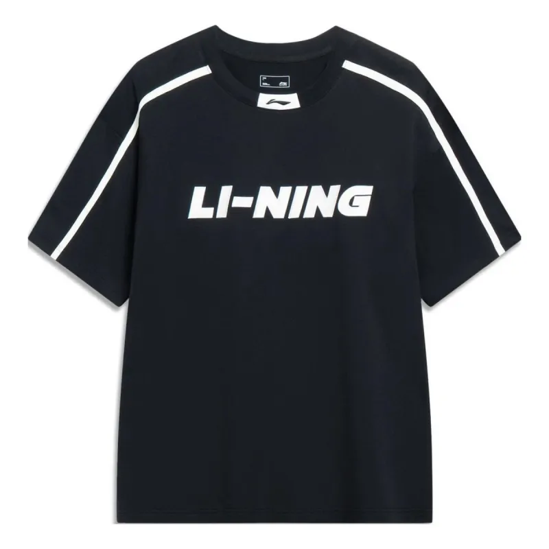 Li-Ning Sports Fashion Graphic T-shirt 'Black White' AHST565-2 sold by KicksCrew