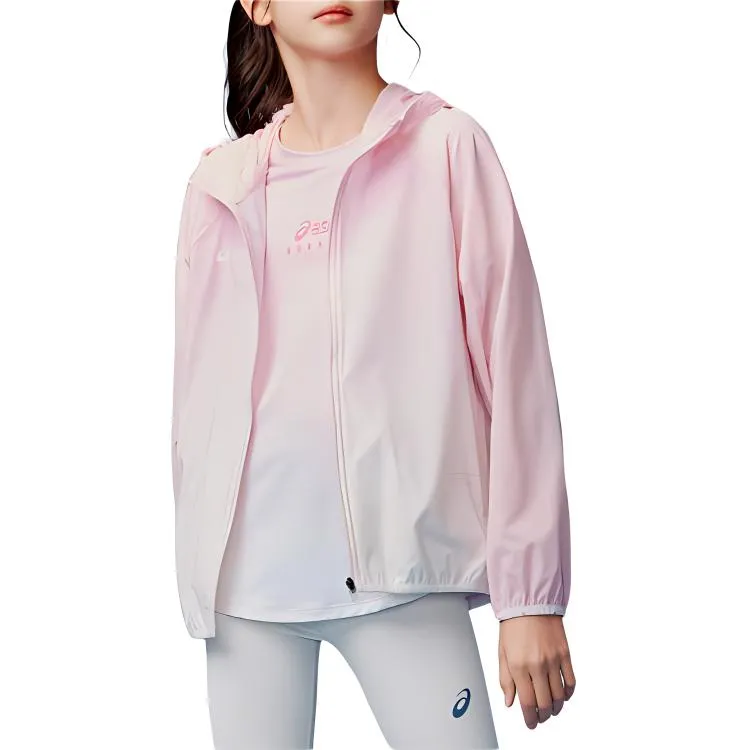 (GS) ASICS Hooded Jacket 'Pink White' 332241053058-0620 sold by KicksCrew product image thumbnail 3