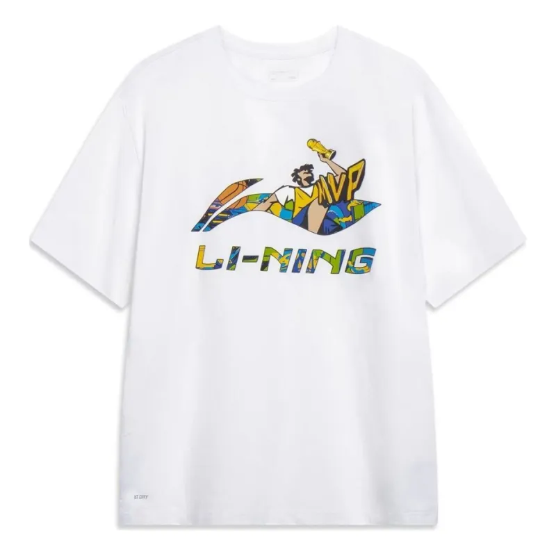 Li-Ning Hoops Graphic T-shirt 'White' AHST567-1 sold by KicksCrew