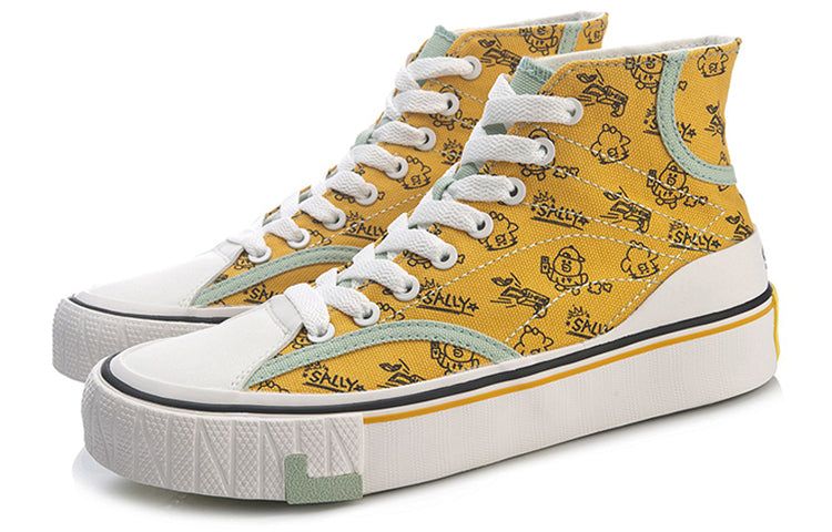 (WMNS) Li-Ning x LINE FRIENDS WeiWu Canvas Hi Shoes 'Yellow White' AGCQ594-1 sold by KicksCrew product image thumbnail 3