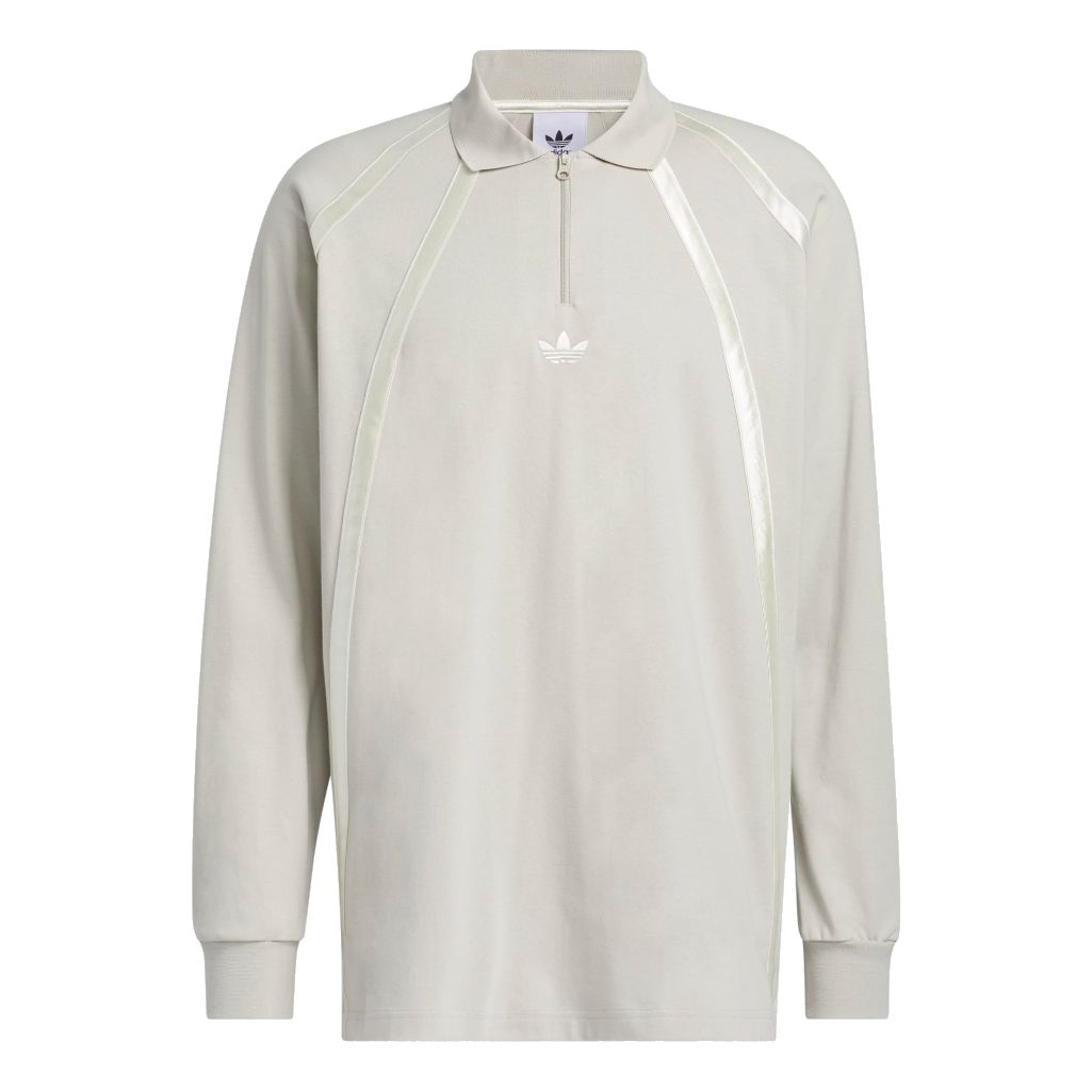 adidas origianals Rugby Long Sleeve Polo Shirt 'Putty Grey' IR6379 sold by KicksCrew