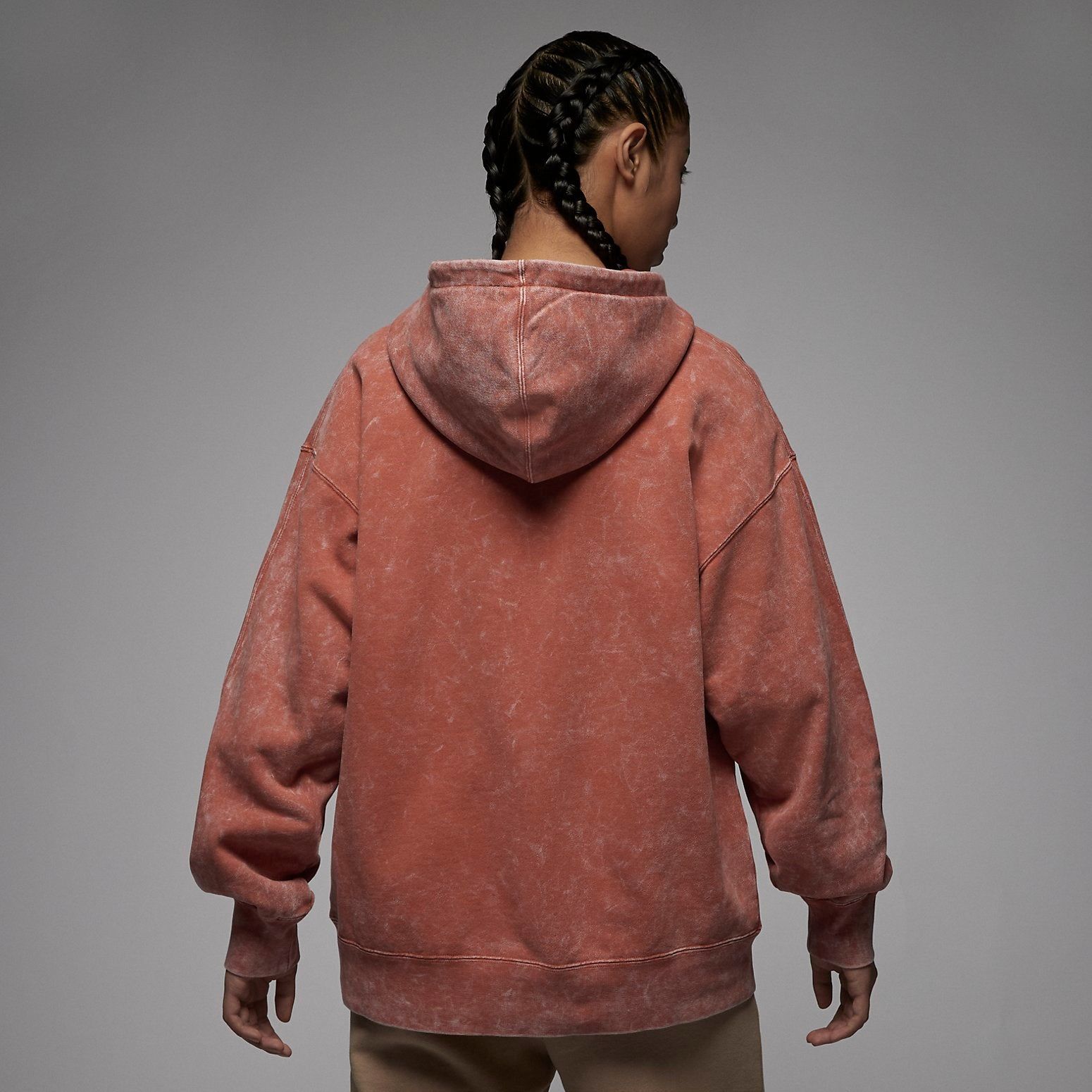 (WMNS) Air Jordan Flight Fleece Hoodie 'Rust' DX0443-812 sold by KicksCrew product image thumbnail 3