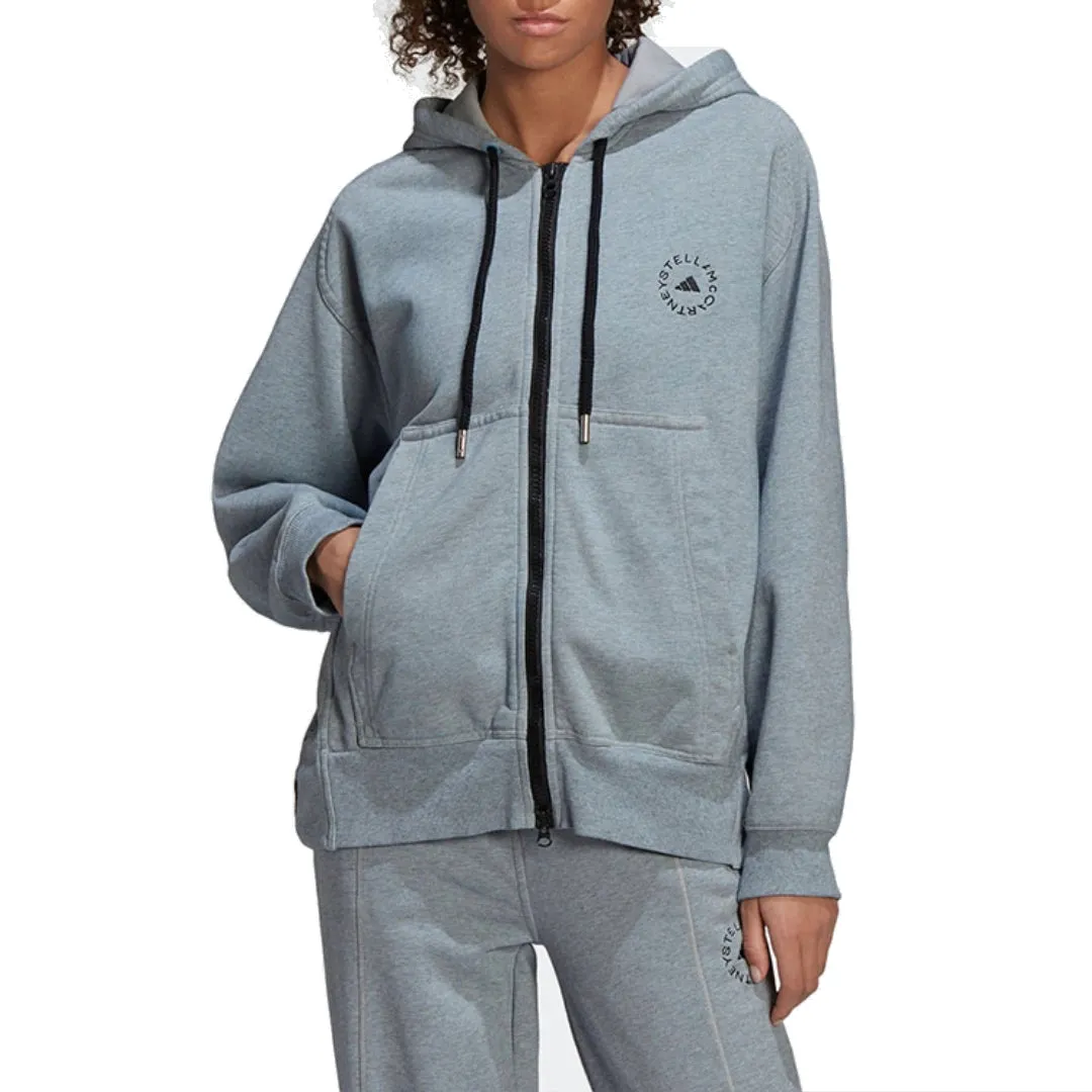 (WMNS) adidas By Stella McCartney Sportswear Fleece Jacket 'Grey' HB7405 sold by KicksCrew product image thumbnail 3