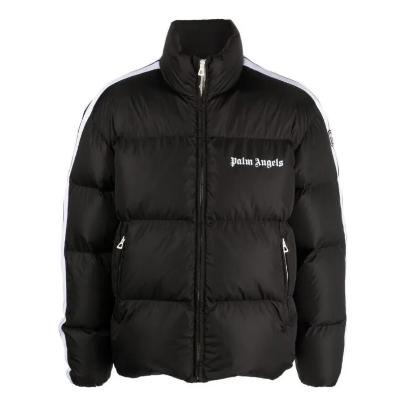Palm Angels FW22 Classic Track Down Jacket 'Black White' PMED019C99FAB0011001 sold by KicksCrew