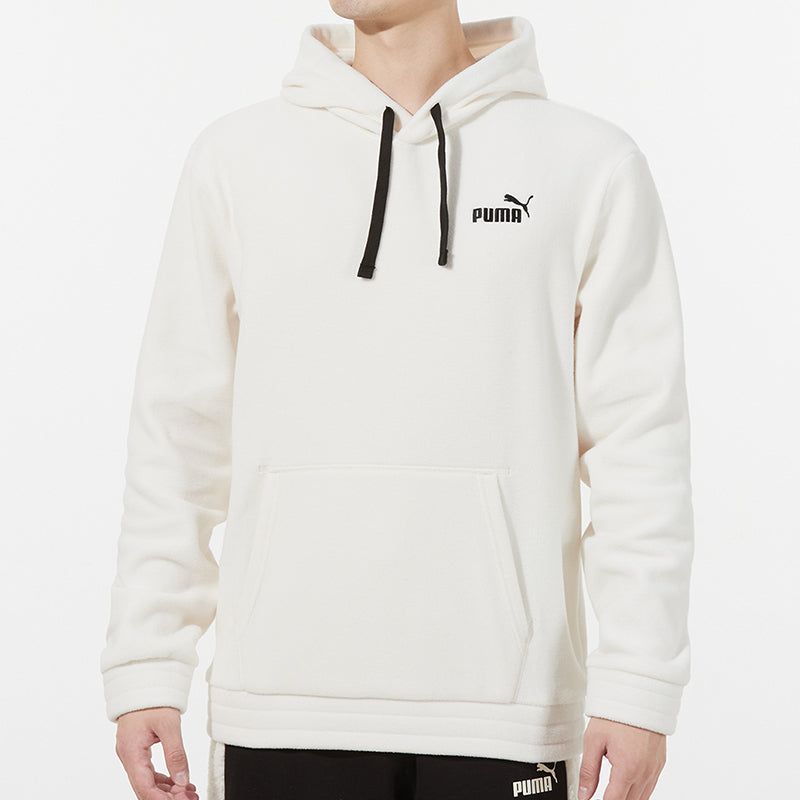 Puma Logo Polar Fleece Hoodie 'White' 534929-93 sold by KicksCrew product image thumbnail 3