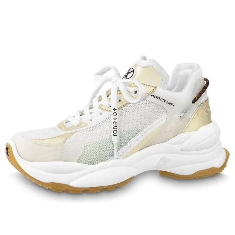 (WMNS) LOUIS VUITTON LV Run 55 Trainers 'White Gold' 1AAP5T sold by KicksCrew