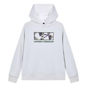 (GS) Under Armour Picture Printed Hoodie 'White' 234103140 sold by KicksCrew