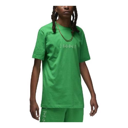 Air Jordan Essentials Logo T-Shirt 'Green' DX9579-310 sold by KicksCrew