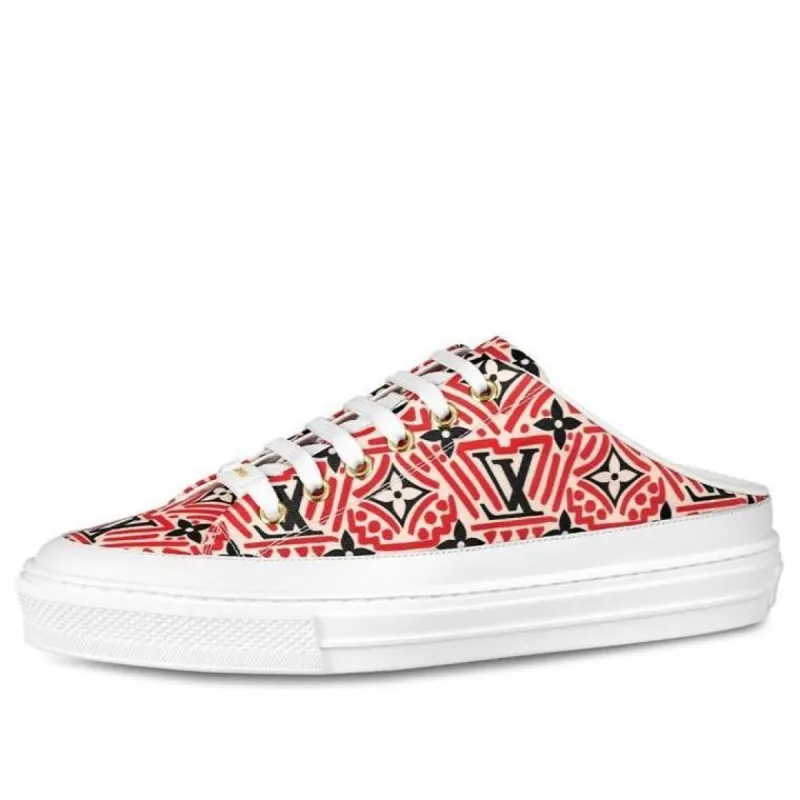 (WMNS) LOUIS VUITTON Crafty Stellar Mules 'Red Black White' 1A85MU sold by KicksCrew