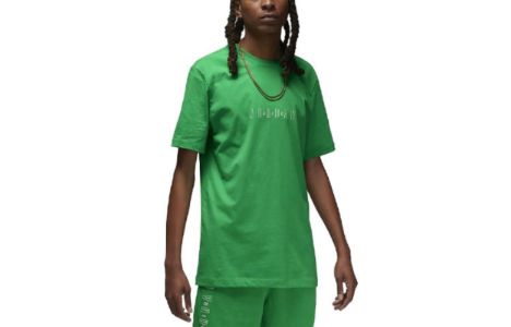 Air Jordan Essentials Logo T-Shirt 'Green' DX9579-310 sold by KicksCrew