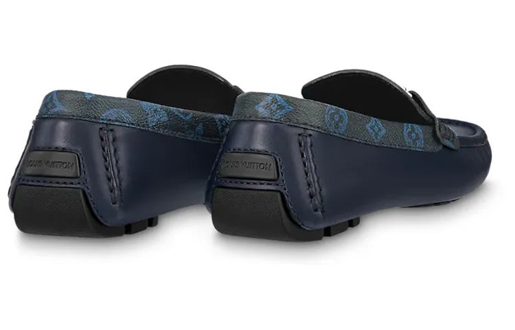 LOUIS VUITTON Monte Carlo Moccasin Shoes 'Navy with Monogram Collar' 1AANP0 sold by KicksCrew product image thumbnail 4