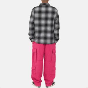 Stussy Paul Shadow Plaid Zip Shirt 'Black White' 1110238 sold by KicksCrew