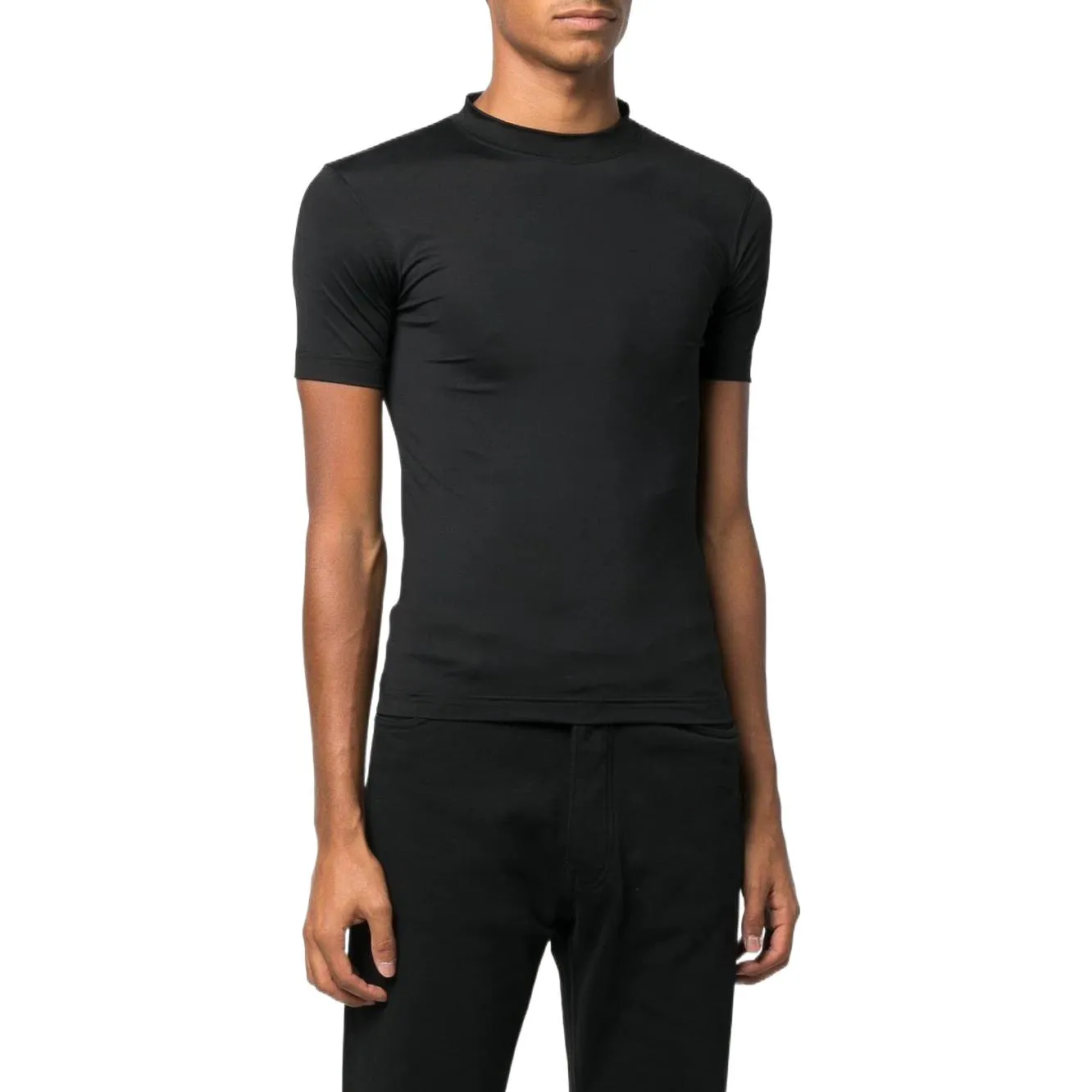 Balenciaga Super Tight Shiny Fitted T-Shirt 'Black' 720458TNVI21000 sold by KicksCrew product image thumbnail 2