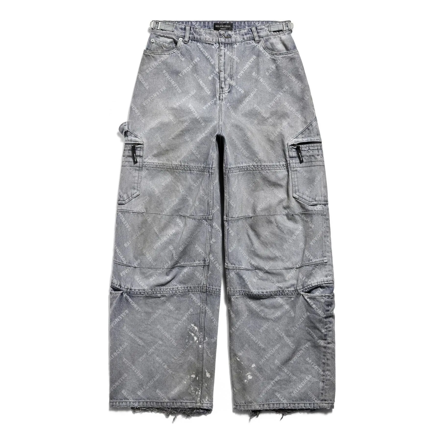 Balenciaga Bal Diagonal Allover Cargo Pants 'Light Blue' 767971TDW144979 sold by KicksCrew
